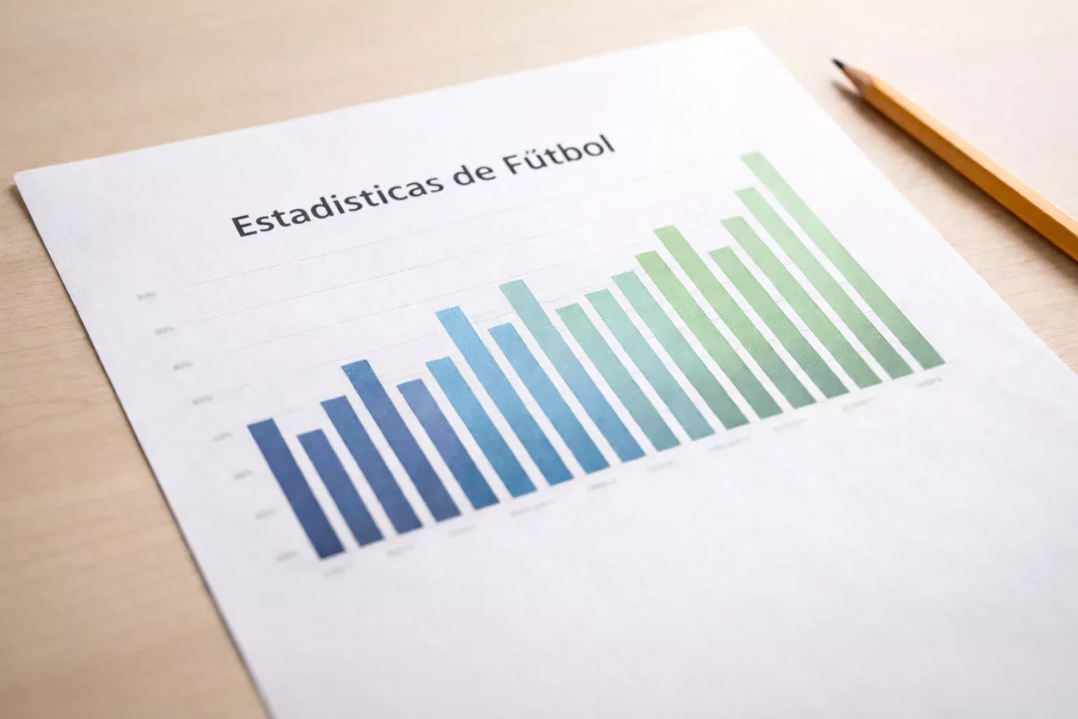 Gr&aacute;fico de barras simple mostrando tendencias de rendimiento